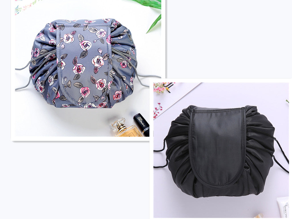 Small  Lazy Drawstring Cosmetic Bag Portable