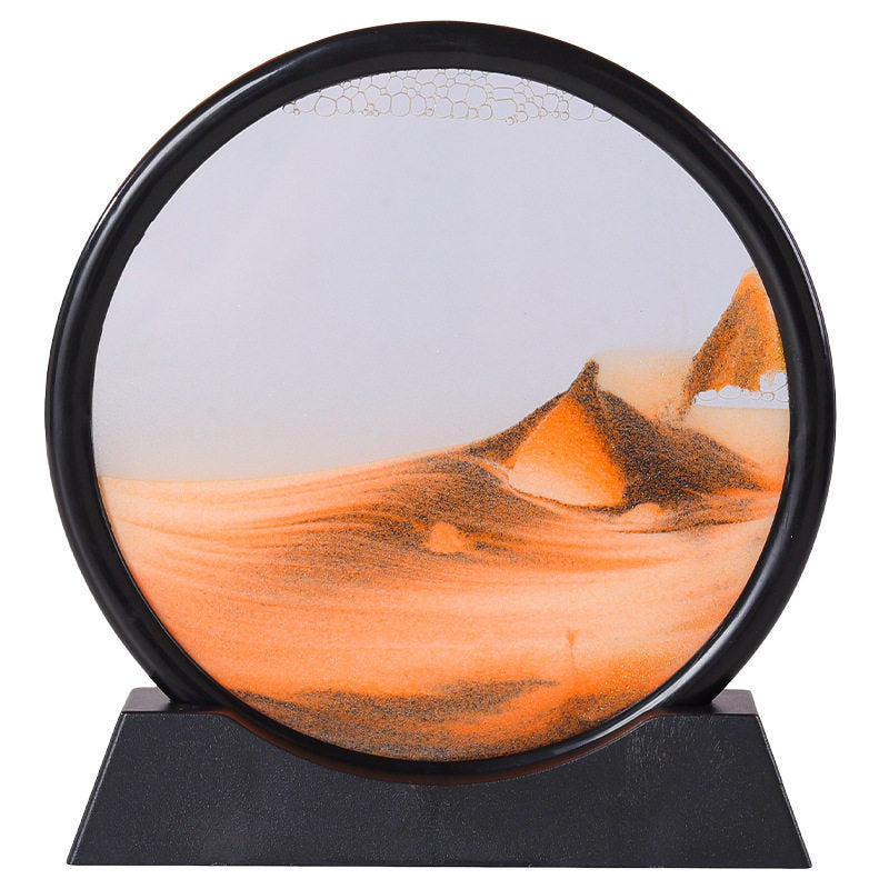 3D Quicksand Painting Hourglass Glass Furnishing Article Creative Home Living Room Desktop Decoration